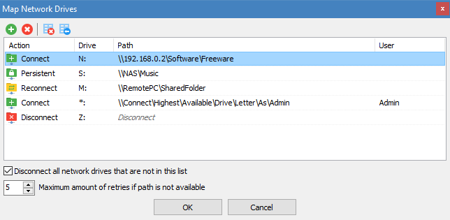 Jendela Network Drives