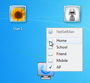 Pergantian profil dari tampilan logon Windows
