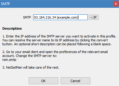 Jendela SMTP / Email