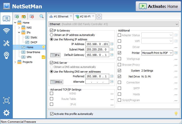 NetSetMan Screenshot