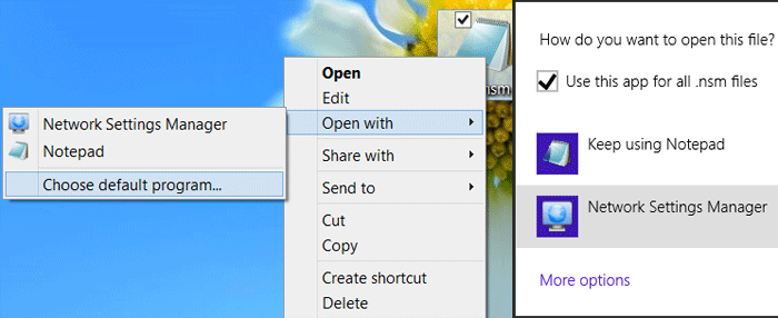 Modifying file extension properties